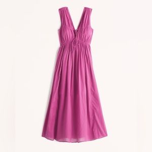 ABERCROMBIE & FITCH Tank Tie-Front Maxi Dress